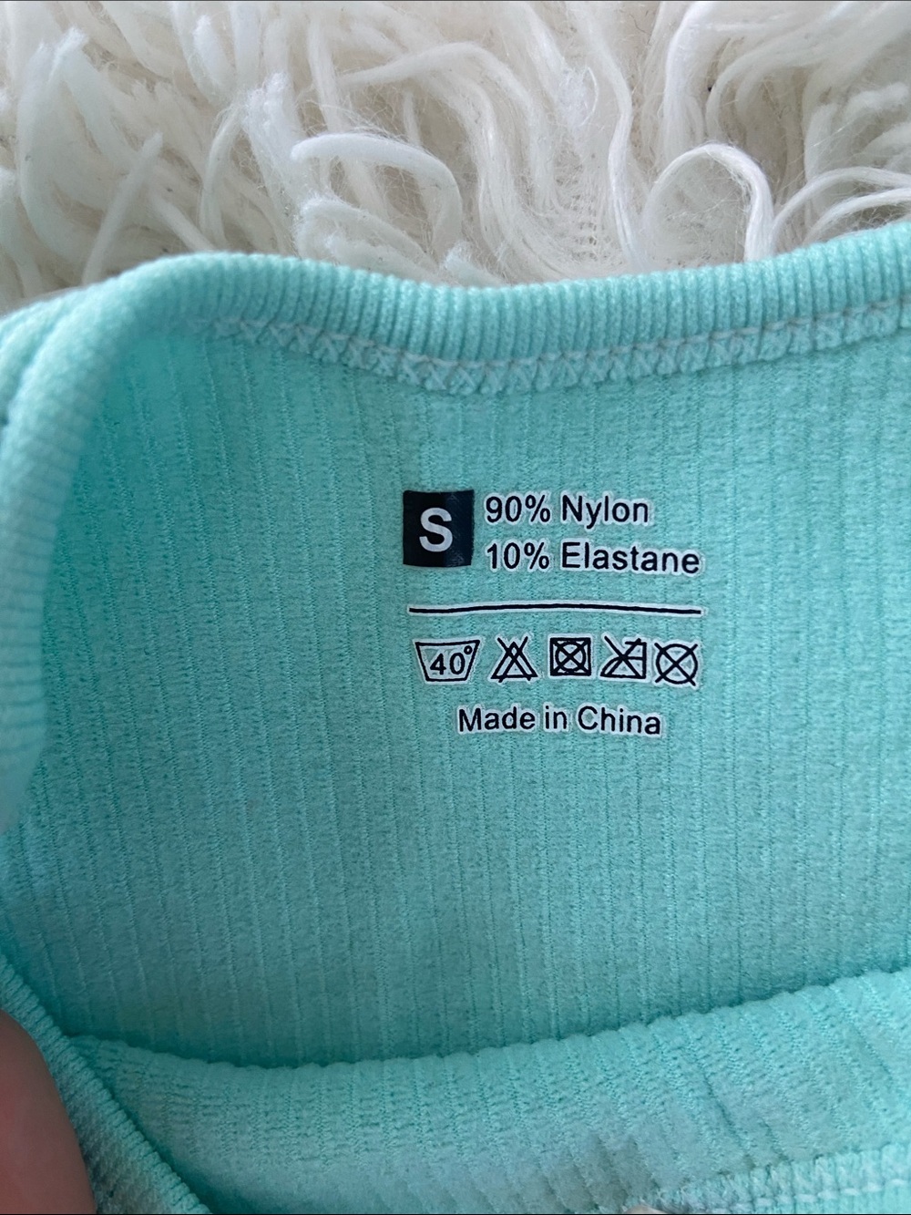 SHEIN Mint Ribbed Cropped Tank - Picture 3 of 3